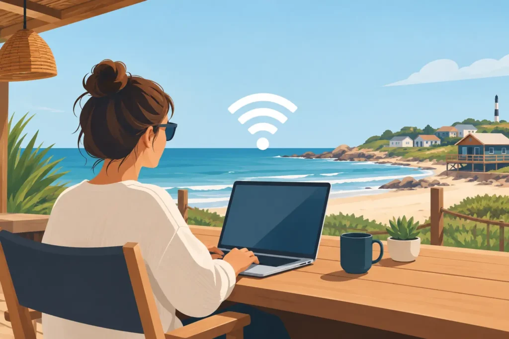 ¿Hay wifi para teletrabajar en Punta del Diablo?